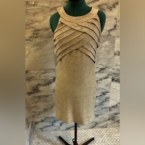 Gold party dress